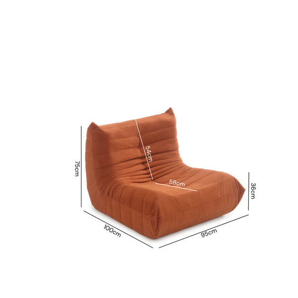 Zzz Atelier Caterpillar Floor Lounger Chair Foam Sofa